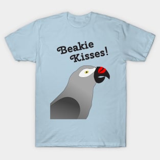 Beakie Kisses African Grey Parrot T-Shirt